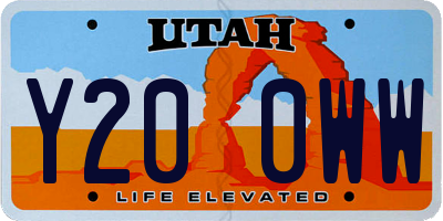 UT license plate Y200WW