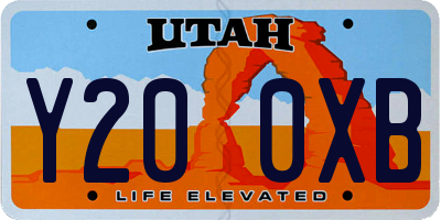 UT license plate Y200XB