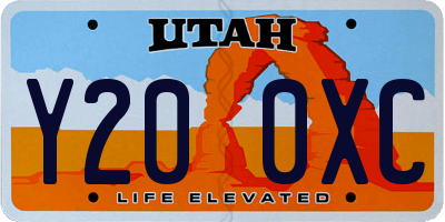 UT license plate Y200XC