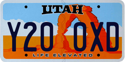 UT license plate Y200XD