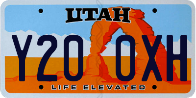 UT license plate Y200XH