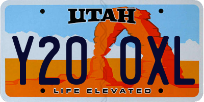 UT license plate Y200XL