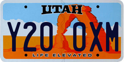 UT license plate Y200XM