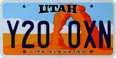UT license plate Y200XN