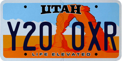 UT license plate Y200XR