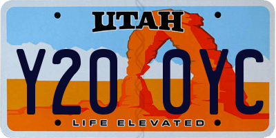 UT license plate Y200YC