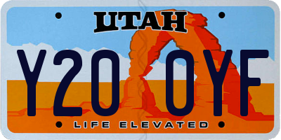 UT license plate Y200YF