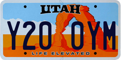 UT license plate Y200YM