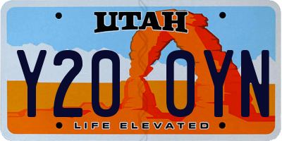 UT license plate Y200YN