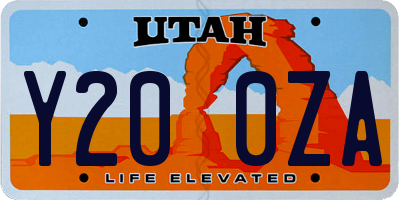 UT license plate Y200ZA