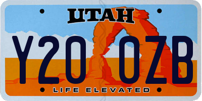 UT license plate Y200ZB