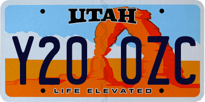 UT license plate Y200ZC