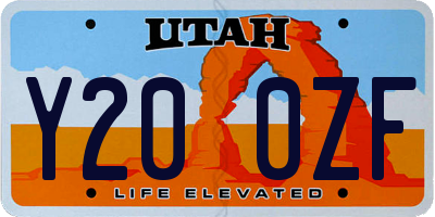 UT license plate Y200ZF