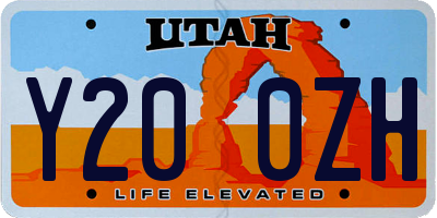 UT license plate Y200ZH