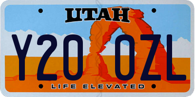 UT license plate Y200ZL