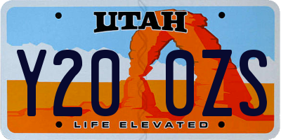 UT license plate Y200ZS