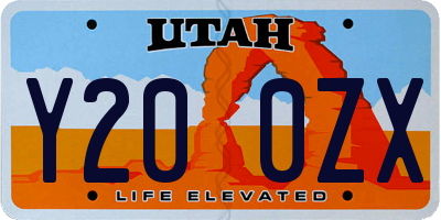 UT license plate Y200ZX