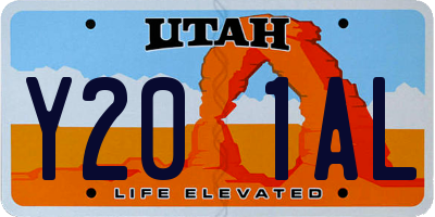 UT license plate Y201AL