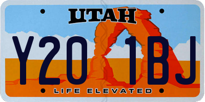 UT license plate Y201BJ