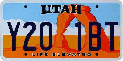 UT license plate Y201BT
