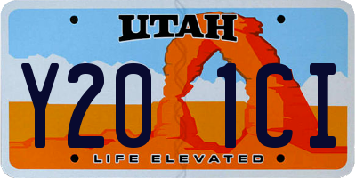 UT license plate Y201CI