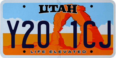 UT license plate Y201CJ