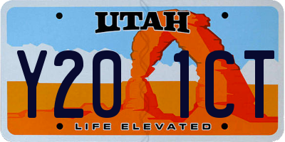 UT license plate Y201CT