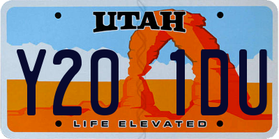 UT license plate Y201DU