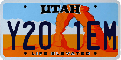 UT license plate Y201EM