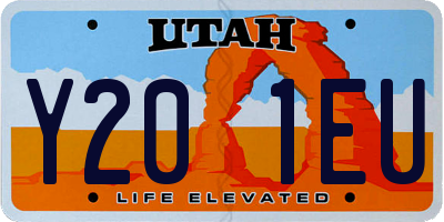UT license plate Y201EU