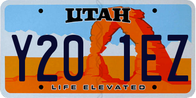 UT license plate Y201EZ