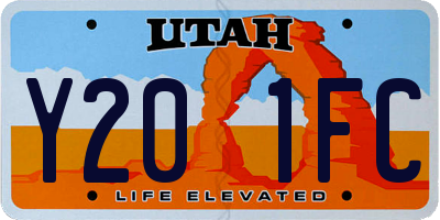 UT license plate Y201FC