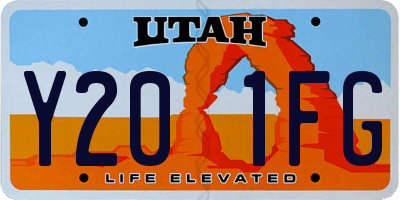 UT license plate Y201FG
