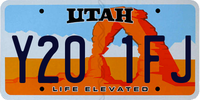 UT license plate Y201FJ