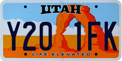 UT license plate Y201FK