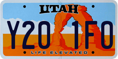 UT license plate Y201FO