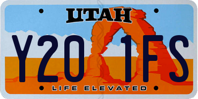 UT license plate Y201FS