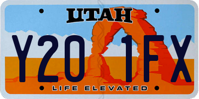 UT license plate Y201FX