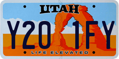 UT license plate Y201FY