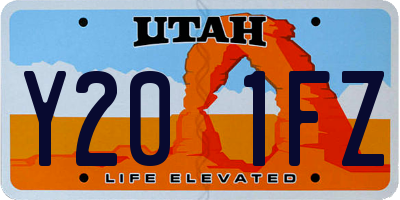 UT license plate Y201FZ