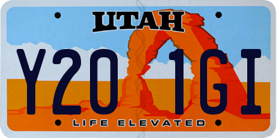 UT license plate Y201GI
