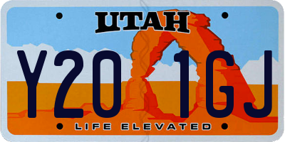 UT license plate Y201GJ