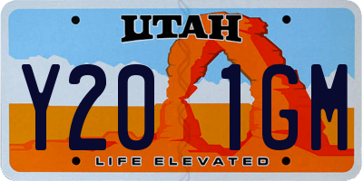 UT license plate Y201GM