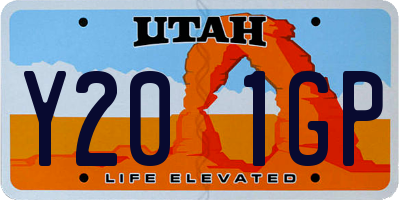 UT license plate Y201GP