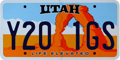 UT license plate Y201GS