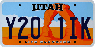 UT license plate Y201IK