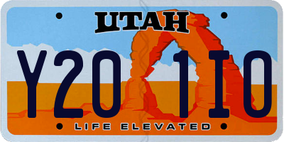 UT license plate Y201IO