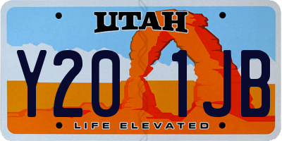 UT license plate Y201JB