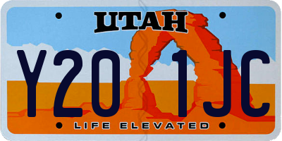 UT license plate Y201JC