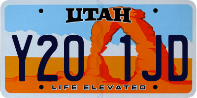 UT license plate Y201JD